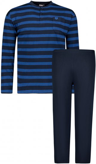Adamo Alex Serafino Long sleeve Pyjama Navy - Herrenunterwäsche & bademode - Herrenunterwäsche & Bademode in großen Größen