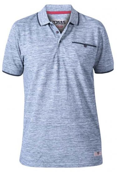 D555 Isaac Reno Pique Polo Blue Reno - Polo-shirts für herren - Polo-Shirts für Herren in großen Größen
