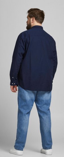 Jack & Jones Summer Shirt L/S Navy - Herrenhemden - Herrenhemden in großen Größen