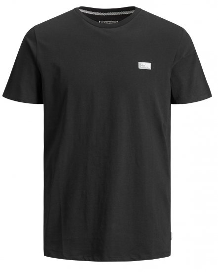 Jack & Jones Schultz Crew Neck T-Shirt Black - Herren-T-Shirts - Herren-T-Shirts in großen Größen
