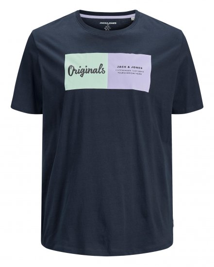 Jack & Jones Joshua T-shirt Navy - Herren-T-Shirts - Herren-T-Shirts in großen Größen