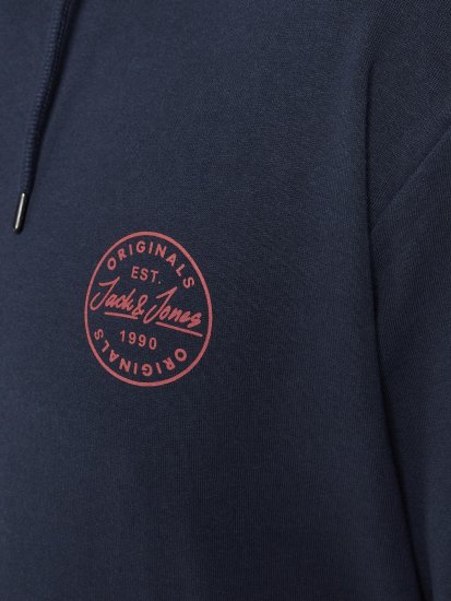 Jack & Jones JJESHARK SWEAT Hoodie Navy - Herren-sweater und -hoodies - Herren-Sweater und -Hoodies in großen Größen