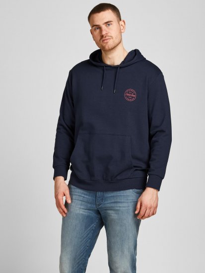 Jack & Jones JJESHARK SWEAT Hoodie Navy - Herren-sweater und -hoodies - Herren-Sweater und -Hoodies in großen Größen