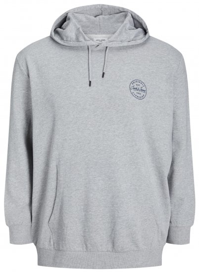 Jack & Jones JJESHARK SWEAT Hoodie Light Grey - Herren-sweater und -hoodies - Herren-Sweater und -Hoodies in großen Größen