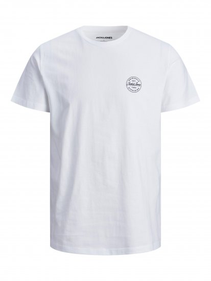 Jack & Jones JJESHARK TEE White - Herren-T-Shirts - Herren-T-Shirts in großen Größen
