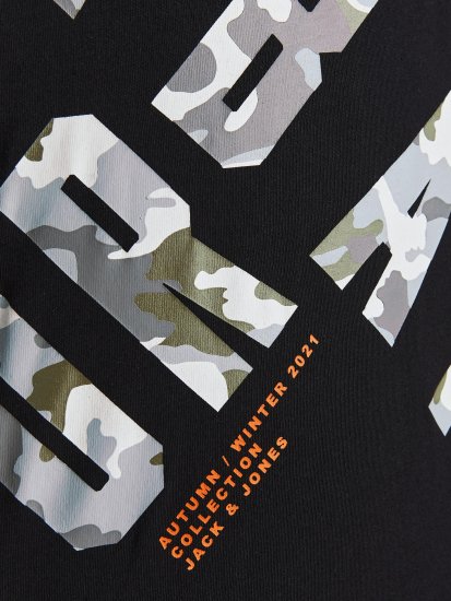 Jack & Jones JCOSTREET TEE Black - Herren-T-Shirts - Herren-T-Shirts in großen Größen