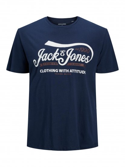 Jack & Jones JPRBLUBOOSTER TEE Navy - Herren-T-Shirts - Herren-T-Shirts in großen Größen