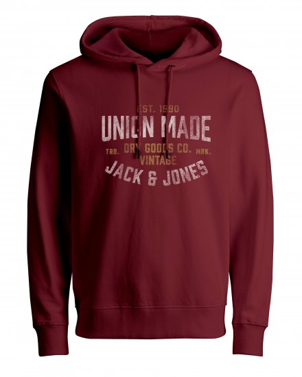 Jack & Jones JPRBLUBOOSTER SWEAT Hoodie Red - Herren-sweater und -hoodies - Herren-Sweater und -Hoodies in großen Größen