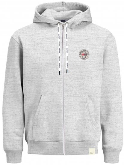 Jack & Jones JORINTERNATIONAL ZIP Hoodie Grey - Herren-sweater und -hoodies - Herren-Sweater und -Hoodies in großen Größen