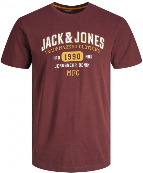Jack & Jones JJSTAMP TEE Red - Herren-T-Shirts - Herren-T-Shirts in großen Größen