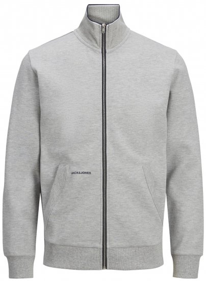 Jack & Jones JJAIDEN ZIP Sweater Grey - Herren-sweater und -hoodies - Herren-Sweater und -Hoodies in großen Größen
