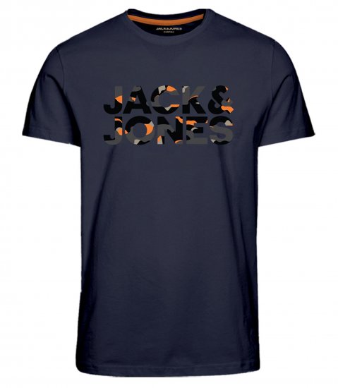 Jack & Jones JJRAMP T-Shirt Soldier Print Navy - Herren-T-Shirts - Herren-T-Shirts in großen Größen