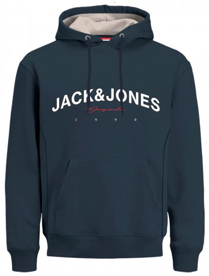 Jack & Jones JORFRIDAY Hoodie Navy - Herren-sweater und -hoodies - Herren-Sweater und -Hoodies in großen Größen