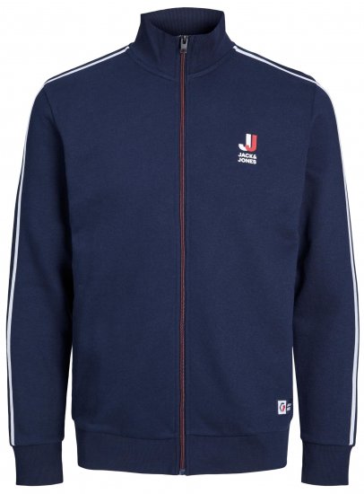 Jack & Jones JCOLOGAN ZIP Sweater Navy - Herren-sweater und -hoodies - Herren-Sweater und -Hoodies in großen Größen