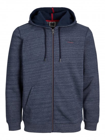 Jack & Jones JCOBERG SWEAT ZIP Hoodie Navy - Herren-sweater und -hoodies - Herren-Sweater und -Hoodies in großen Größen