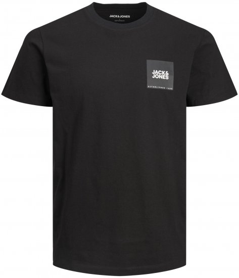 Jack & Jones JJLOCK TEE Black - Herren-T-Shirts - Herren-T-Shirts in großen Größen