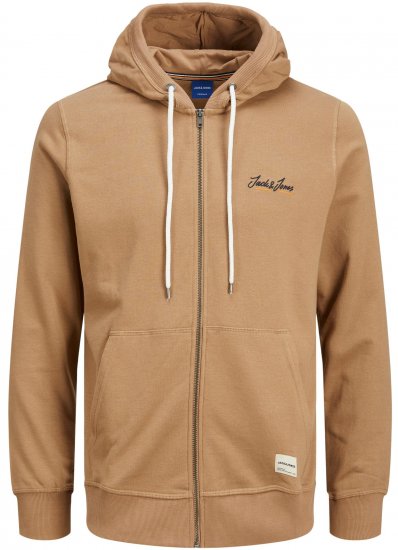 Jack & Jones JORPAUL TONS ZIP Hoodie Brown - Herren-sweater und -hoodies - Herren-Sweater und -Hoodies in großen Größen