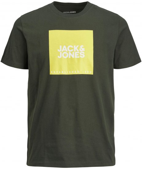 Jack & Jones JJLOCK TEE Green - Herren-T-Shirts - Herren-T-Shirts in großen Größen