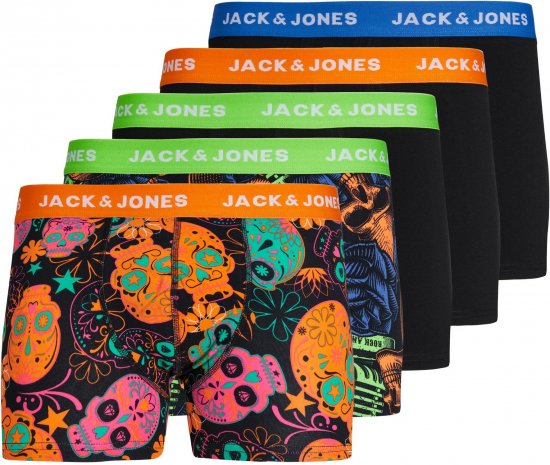 Jack & Jones JACPOP SKULLS TRUNKS 5 PACK Black - Herrenunterwäsche & bademode - Herrenunterwäsche & Bademode in großen Größen
