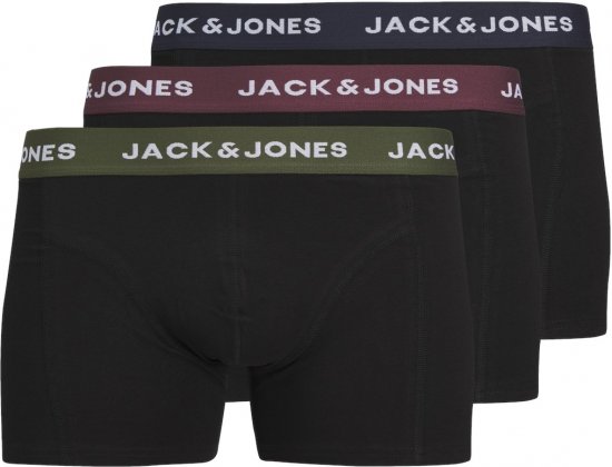 Jack & Jones JACARON Trunks 3-Pack Black - Herrenunterwäsche & bademode - Herrenunterwäsche & Bademode in großen Größen