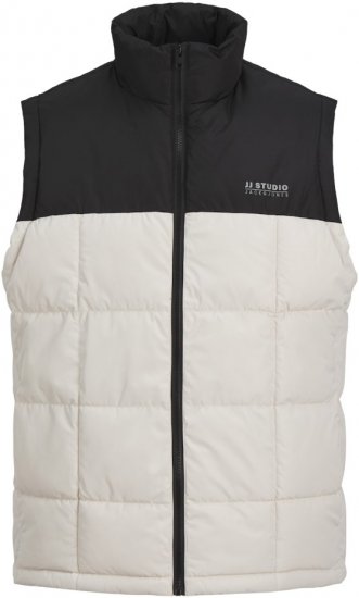 Jack & Jones BEN Square Quilted Bodywarmer Black/White - Herren jacken - Herren Jacken in großen Größen