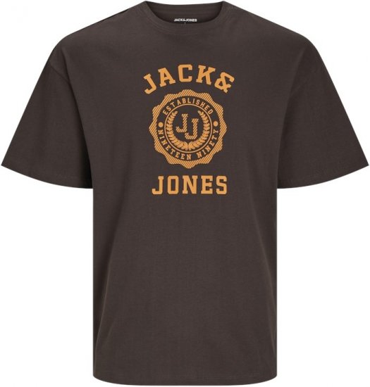 Jack & Jones VICTO T-Shirt Brown - Herren-T-Shirts - Herren-T-Shirts in großen Größen
