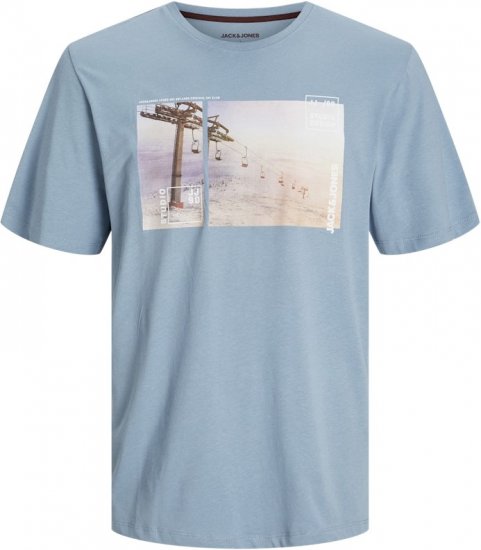 Jack & Jones MAINE T-Shirt Light Blue - Herren-T-Shirts - Herren-T-Shirts in großen Größen