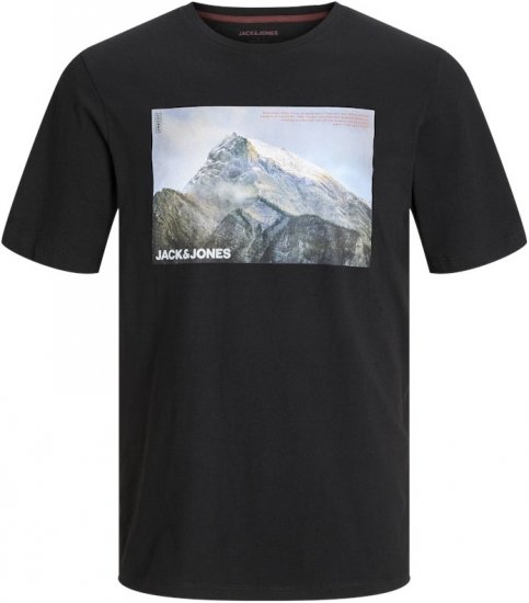 Jack & Jones MAINE T-Shirt Black - Herren-T-Shirts - Herren-T-Shirts in großen Größen