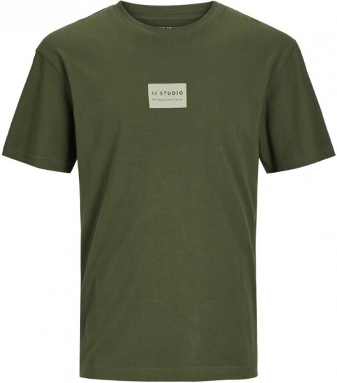 Jack & Jones HAKKAI T-Shirt Kombu Green - Herren-T-Shirts - Herren-T-Shirts in großen Größen