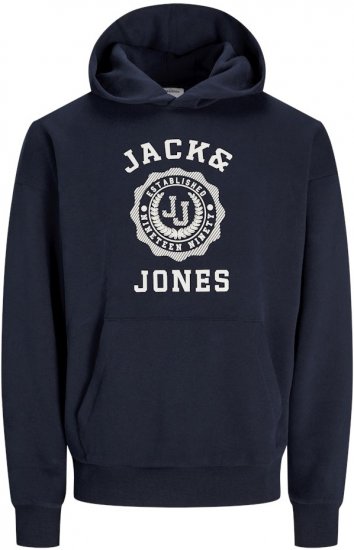 Jack & Jones VICTO Hoodie Navy Blazer - Herren-sweater und -hoodies - Herren-Sweater und -Hoodies in großen Größen