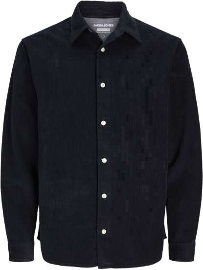 Jack & Jones CORDUROY Shirt Black - Herrenhemden - Herrenhemden in großen Größen