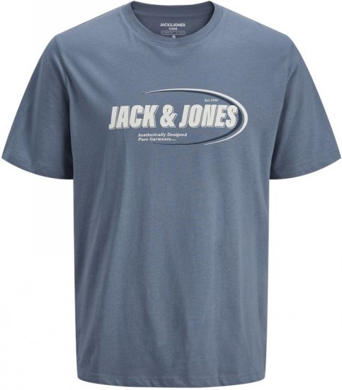 Jack & Jones RAY T-Shirt Flint Stone Blue - Herren-T-Shirts - Herren-T-Shirts in großen Größen