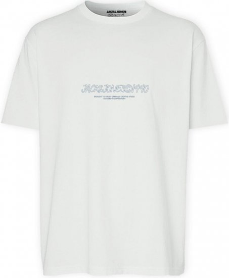Jack & Jones JORBRONX T-Shirt White - Herren-T-Shirts - Herren-T-Shirts in großen Größen