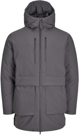 Jack & Jones CHARLIE Windproof Parka Grey - Herren jacken - Herren Jacken in großen Größen
