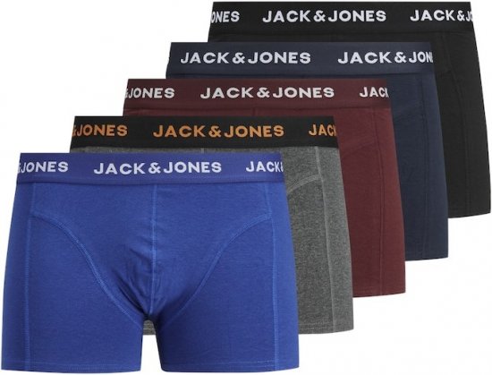 Jack & Jones EVERYDAY Trunks 5 Pack Black - Herrenunterwäsche & bademode - Herrenunterwäsche & Bademode in großen Größen