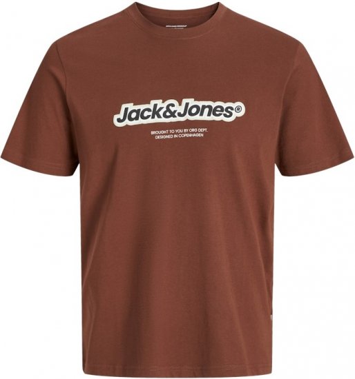Jack & Jones ESTERBRO Newton T-Shirt Brandy Brown - Herren-T-Shirts - Herren-T-Shirts in großen Größen