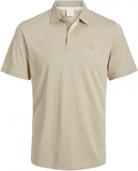 Jack & Jones Rodney Polo Shirt Fields Of Rye - Polo-shirts für herren - Polo-Shirts für Herren in großen Größen