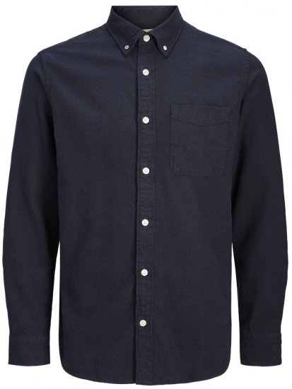 Jack & Jones Brook Twill Long Sleeve Shirt Dark Navy - Herrenhemden - Herrenhemden in großen Größen