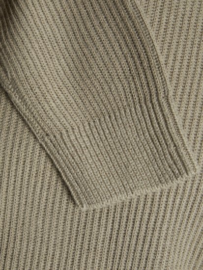 Jack & Jones Pannel Knit Half Zip Pullover Crockery - Herren-sweater und -hoodies - Herren-Sweater und -Hoodies in großen Größen