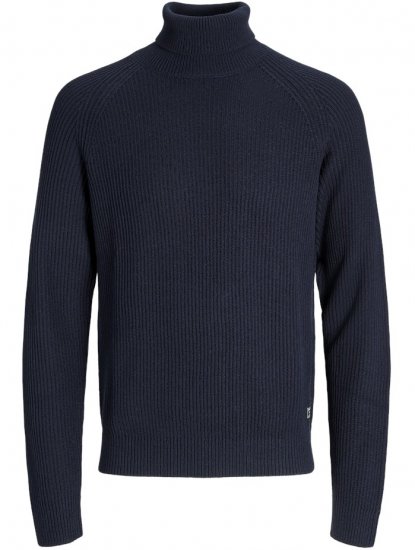 Jack & Jones Pannel Roll Neck Knit Pullover Sky Captain - Herren-sweater und -hoodies - Herren-Sweater und -Hoodies in großen Größen