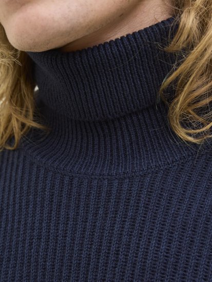 Jack & Jones Pannel Roll Neck Knit Pullover Sky Captain - Herren-sweater und -hoodies - Herren-Sweater und -Hoodies in großen Größen