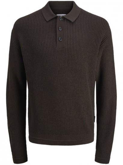 Jack & Jones Kaito Knit Polo Pullover Delicioso - Herren-sweater und -hoodies - Herren-Sweater und -Hoodies in großen Größen