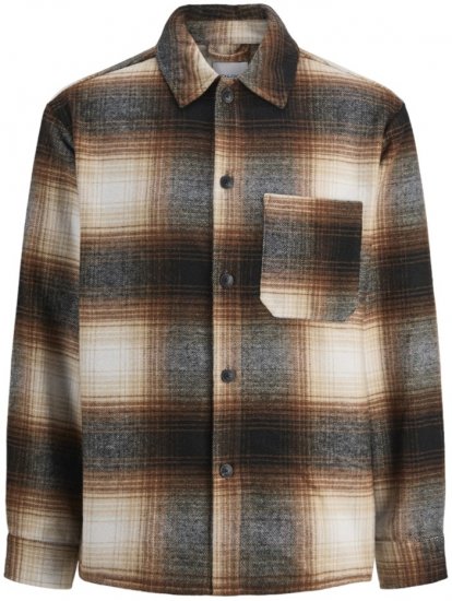 Jack & Jones Zac Long Sleeve Heavy Brush Overshirt Monks Robe - Herrenhemden - Herrenhemden in großen Größen