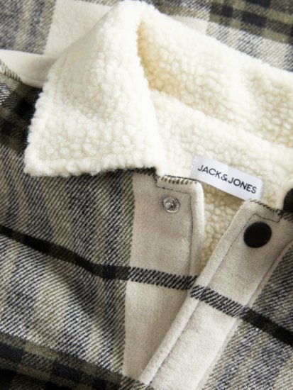 Jack & Jones Zac Teddy Long Sleeve Overshirt Jacket Dusty Olive - Herren jacken - Herren Jacken in großen Größen