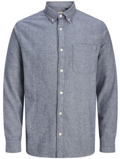 Jack & Jones Brook Twill Long Sleeve Shirt Night Sky - Herrenhemden - Herrenhemden in großen Größen