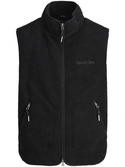 Jack & Jones Norrebro Teddy Gilet Vest Black - Westen - Outdoor-Westen in großen Größen