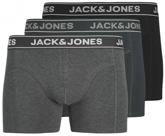 Jack & Jones Black Friday Trunks 3-Pack Grey Black - Herrenunterwäsche & bademode - Herrenunterwäsche & Bademode in großen Größen