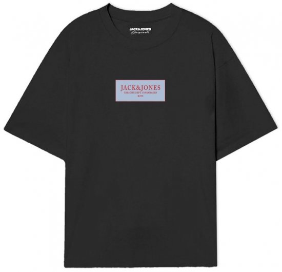 Jack & Jones Greene Crew Neck T-Shirt Black - Herren-T-Shirts - Herren-T-Shirts in großen Größen