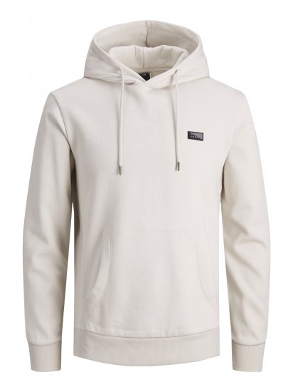 Jack & Jones JCOKING SWEAT HOOD Light Gray - Herren-sweater und -hoodies - Herren-Sweater und -Hoodies in großen Größen