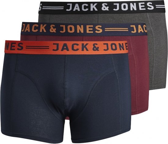 Jack & Jones LICHFIELD Trunks 3-Pack Burgundy - Herrenunterwäsche & bademode - Herrenunterwäsche & Bademode in großen Größen